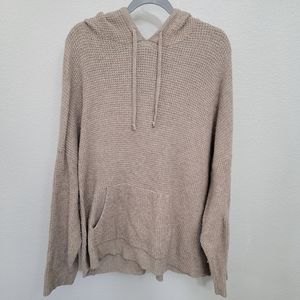 Waffle Pull-Over Hooded Sweater